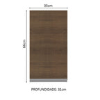 Armário Aéreo Madesa Glamy 35 cm 1 Porta Rustic