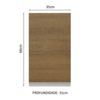 Armário Aéreo 100% MDF 35 cm 1 Porta Branco/Rustic Acordes Madesa