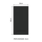 Armário Aéreo Madesa Agata 35 cm 1 Porta Rustic/Preto