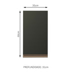 Armário Aéreo Madesa Reims 35 cm 1 Porta Preto