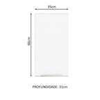 Armário Aéreo Madesa Lux 35 cm 1 Porta Branco/Branco Veludo