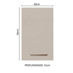 Armário Aéreo 40 cm 1 Porta Branco/Crema Agata Madesa