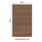 Armário Aéreo Madesa Stella 40 cm 1 Porta Branco/Rustic
