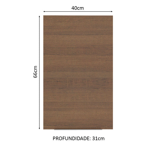 Armário Aéreo Madesa Stella 40 cm 1 Porta Branco/Rustic