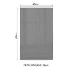 Armário Aéreo Madesa Lux 40 cm 1 Porta Rustic/Cinza