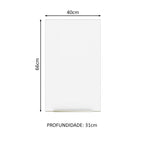 Armário Aéreo Madesa Lux 40 cm 1 Porta Branco/Branco Veludo