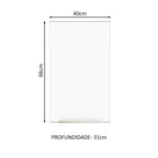 Armário Aéreo Madesa Lux 40 cm 1 Porta Rustic/Branco Veludo