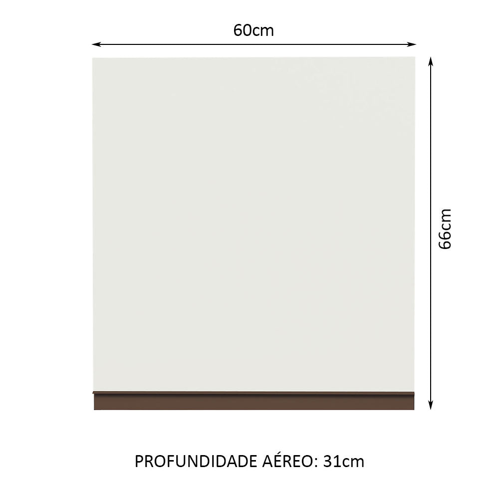 Armário Aéreo Madesa Reims 60 cm 1 Porta Branco