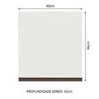 Armário Aéreo Madesa Reims 60 cm 1 Porta Branco