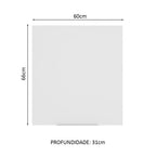 Armário Aéreo Madesa Stella 60 cm 1 Porta Branco