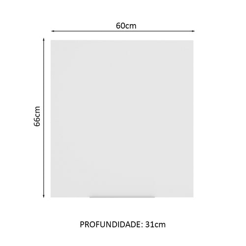 Armário Aéreo Madesa Stella 60 cm 1 Porta Branco