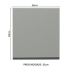Armário Aéreo 60 cm 1 Porta Cinza Nice Madesa