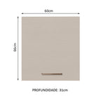 Armário Aéreo 60 cm 1 Porta Branco/Crema Agata Madesa