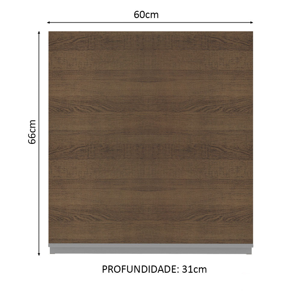 Armário Aéreo Madesa Glamy 60 cm 1 Porta Rustic