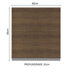 Armário Aéreo Madesa Glamy 60 cm 1 Porta Rustic