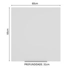 Armário Aéreo Madesa Stella 60 cm 1 Porta Rustic/Branco