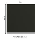 Armário Aéreo Madesa Glamy 60 cm 1 Porta Branco/Preto