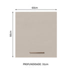 Armário Aéreo 60 cm 1 Porta Rustic/Crema Agata Madesa