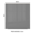 Armário Aéreo Madesa Lux 60 cm 1 Porta Rustic/Cinza