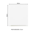 Armário Aéreo Madesa Lux 60 cm 1 Porta Branco/Branco Veludo
