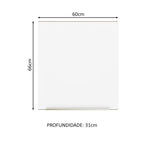 Armário Aéreo Madesa Lux 60 cm 1 Porta Rustic/Branco Veludo