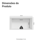 Armário Aéreo 60 cm 1 Porta Basculante Branco/Crema Vik Madesa