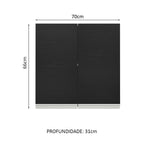 Armário Aéreo 70 cm 2 Portas Branco/Preto Glamy Madesa