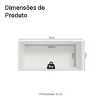 Armário Aéreo 70 cm 1 Porta Basculante Branco Vik Madesa