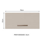 Armário Aéreo 70 cm 1 Porta Basculante Branco/Crema Agata Madesa