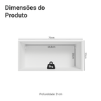 Armário Aéreo 70 cm 1 Porta Basculante Branco/Crema Vik Madesa