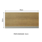 Armário Aéreo de Cozinha Madesa Glamy 70 cm 1 Porta Basculante Rustic