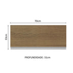 Armário Aéreo 100% MDF 70 cm 1 Porta Basculante Branco/Rustic Acordes Madesa