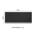 Armário Aéreo 100% MDF 70 cm 1 Porta Basculante Branco/Preto Acordes Madesa