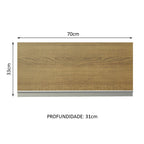 Armário Aéreo de Cozinha Madesa Glamy 70 cm 1 Porta Basculante Branco/Rustic