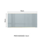 Armário Aéreo 70 cm 1 Porta Rustic/Cinza Lux Madesa