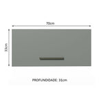 Armário Aéreo de Cozinha Madesa Agata 70 cm 1 Porta Basculante Rustic/Cinza