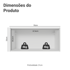 Armário Aéreo de Cozinha com 1 Porta Basculante 120 cm Branco Pieta Madesa