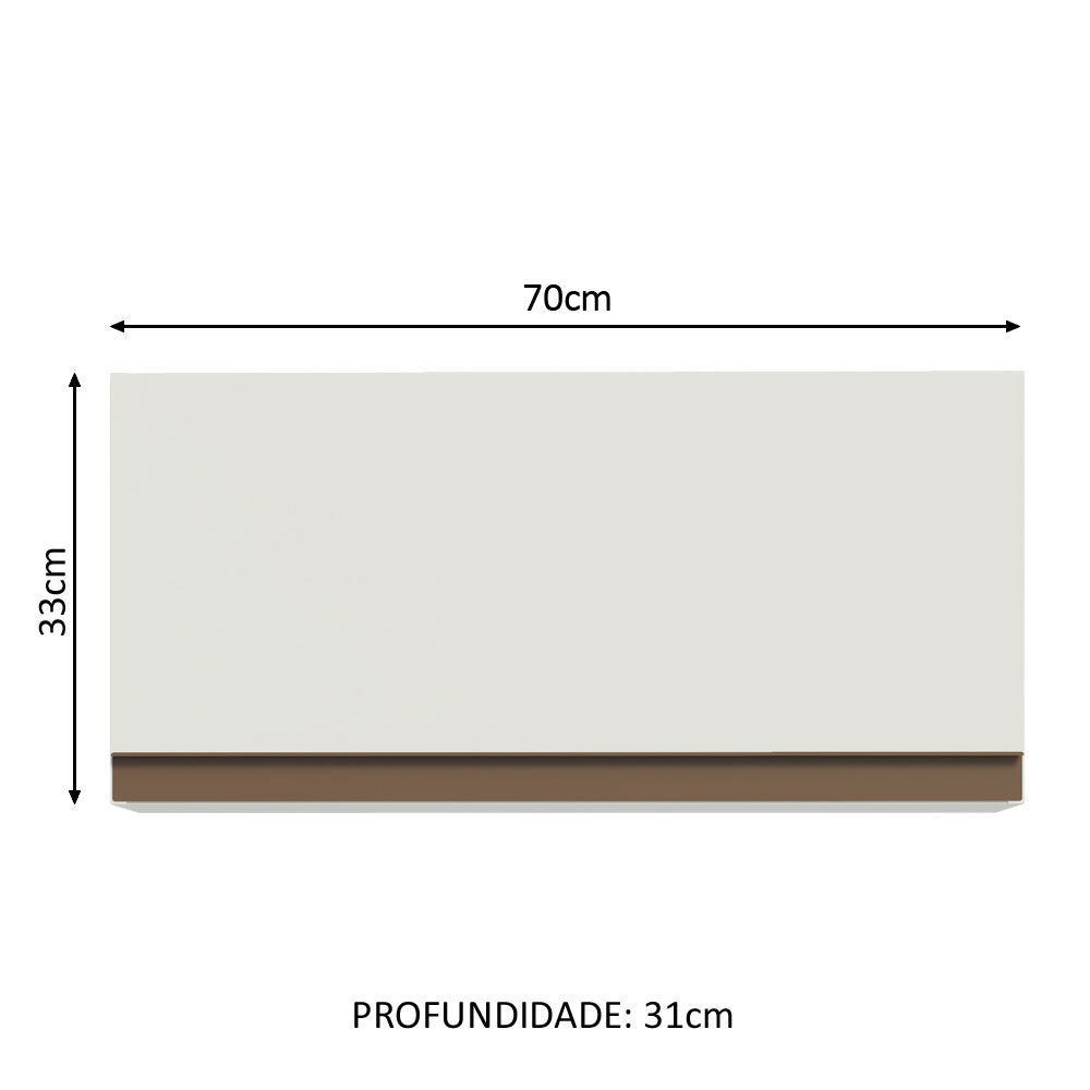 Armário Aéreo Madesa Reims 70 cm 1 Porta Branco