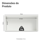 Armário Aéreo Madesa Reims 70 cm 1 Porta Branco