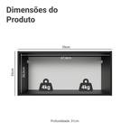 Armário Aéreo de Cozinha com 1 Porta Basculante 120 cm Preto Pieta Madesa
