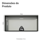 Armário Aéreo Madesa Reims 70 cm 1 Porta Preto