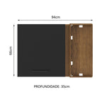 Armário Aéreo de Canto Madesa Agata 1 Porta Rustic/Preto