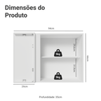 Armário Aéreo de Canto 1 Porta Branco/Azul Vik Madesa