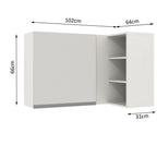 Armário Aéreo de Canto Madesa Glamy 1 Porta para linha de 60 cm de profundidade Branco