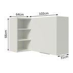 Armário Aéreo de Canto Madesa Stella 1 Porta para linha de 60 cm de profundidade Branco