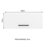 Armário Aéreo Madesa Agata 80 cm 1 Porta Basculante Branco