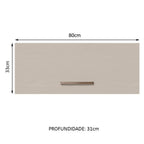 Armário Aéreo 80 cm 1 Porta Basculante Branco/Crema Agata Madesa
