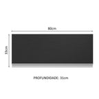 Armário Aéreo 100% MDF 80 cm 1 Porta Basculante Branco/Preto Acordes Madesa