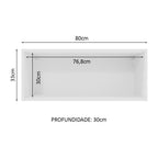 Armário Aéreo 80 cm Nicho Aberto para Cozinhas Lux, Glamy, Agata, Stella Branco Madesa