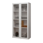 Cristaleira Suspensa 70 cm 2 Portas de Vidro Branco Madesa